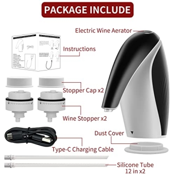 Electric Wine Aerator Pourer for Home & Travel