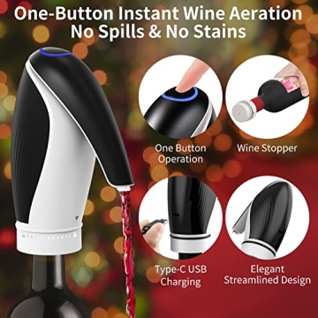 Electric Wine Aerator Pourer for Home & Travel
