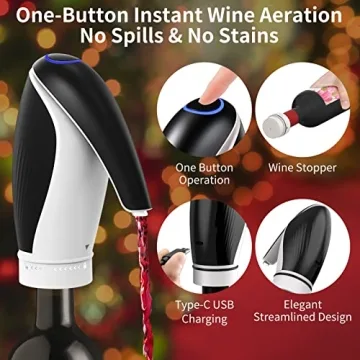 Electric Wine Aerator Pourer for Home & Travel