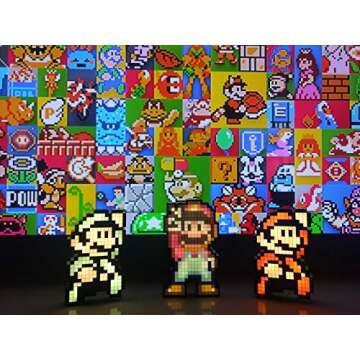 PDP Pixel Pals Mario Collectible Lighted Figure - Iconic Design
