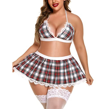 Avidlove Plus Size School Girl Costume Sexy Cosplay Set