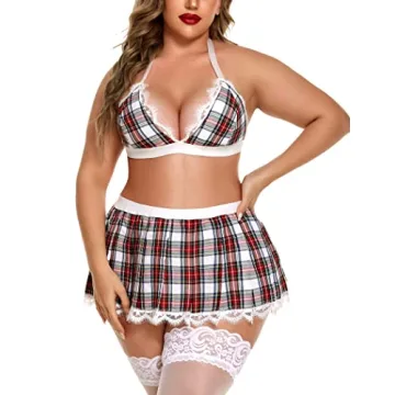 Avidlove Plus Size School Girl Costume Sexy Cosplay Set