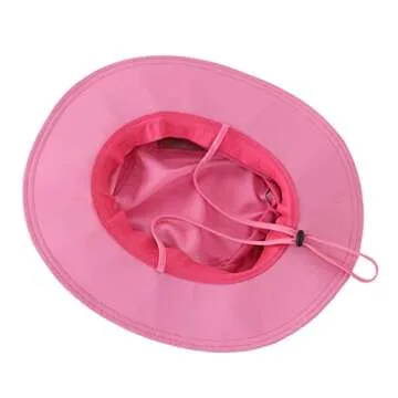 Connectyle Women's UPF 50+ Safari Sun Hat Breathable UV Protection Fishing Hat (Hot Pink)