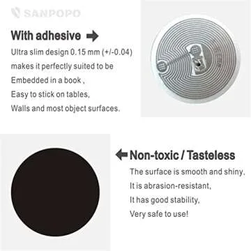 20pcs NFC Stickers Black NFC Tags Sticker NTAG215 NFC Rewritable Tags NFC 215 RFID Sticker (25mm) Programmable NFC Tag 504 Bytes Compatible with iPhone and All Other NFC Enabled Devices