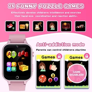 Girls Smart Watch 5-12 Years - Games, Camera, Music