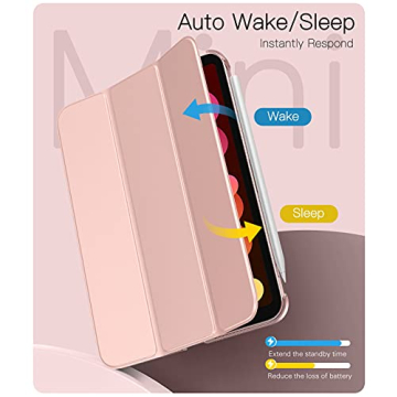 TiMOVO iPad Mini 7 Case with Auto Sleep & Touch ID
