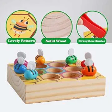 Montessori Bee Hive Game for Toddler Learning Fun