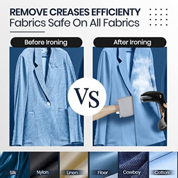 Zorslesy 1800W Handheld Steamer for Quick Wrinkle Removal