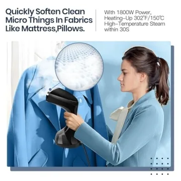 Zorslesy 1800W Handheld Steamer for Quick Wrinkle Removal