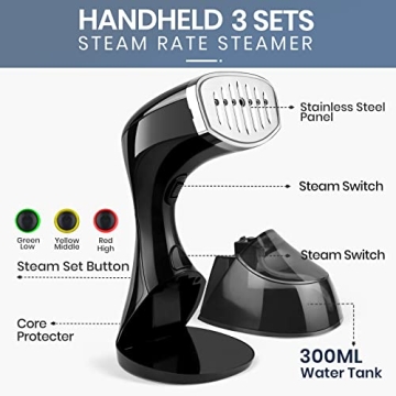 Zorslesy 1800W Handheld Steamer for Quick Wrinkle Removal