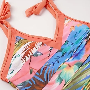 Stylish Women's Floral One-Piece Swimsuit Set