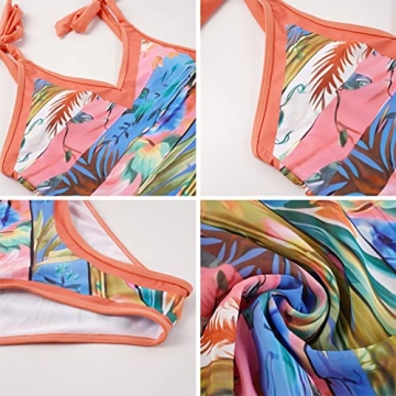 Stylish Women's Floral One-Piece Swimsuit Set