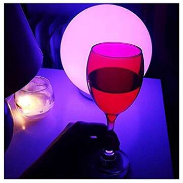 Mr.Go 8-inch Ultra-Fun LED Glowing Ball Light w/Remote, RGB Color Changing Globe Mood Lamp, 16 Colors 8 Brightness 4 Lighting Modes, Waterproof, Rechargeable & AC Adapter Power, Stunning Light Orb