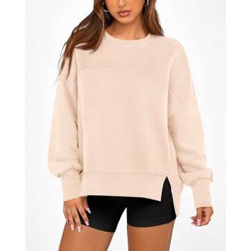 BTFBM Women's Casual Crewneck Sweatshirts for Cozy Comfort