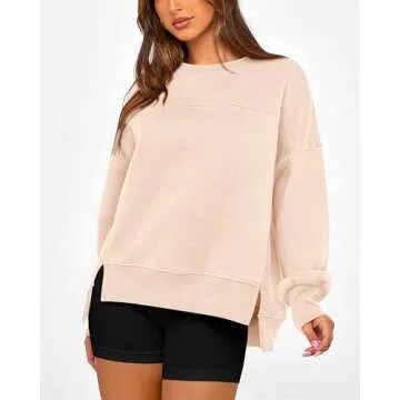 BTFBM Women's Casual Crewneck Sweatshirts for Cozy Comfort