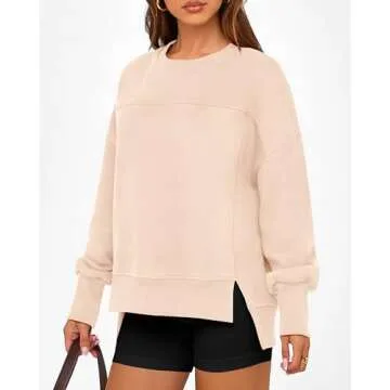 BTFBM Women's Casual Crewneck Sweatshirts for Cozy Comfort