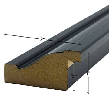 Craig Frames Contemporary Upscale, 20 x 24 Inch Satin Black Picture Frame Matted to Display a 16 x 2...