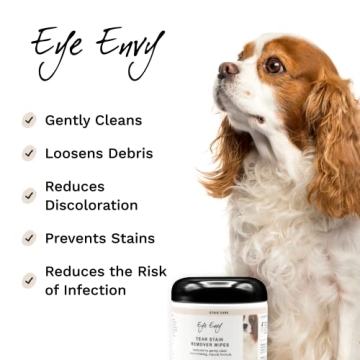 Eye Envy Tear Stain Wipes for Dogs - Natural & Safe Cleaning