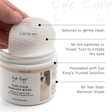 Eye Envy Tear Stain Wipes for Dogs - Natural & Safe Cleaning
