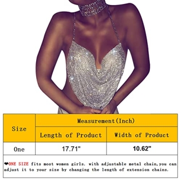 RARITYUS Sexy Rhinestone Tank Top for Night Club Rave