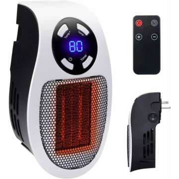 Compact 350W & 450W Remote Electric Space Heater