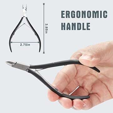 Cuticle Nipper with Cuticle Pusher-Professional Grade Stainless Steel Cuticle Remover