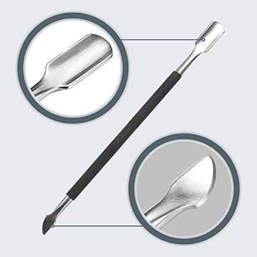 Cuticle Nipper with Cuticle Pusher-Professional Grade Stainless Steel Cuticle Remover