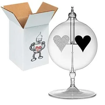 Radiometer Solar Spinning Tin-Man Heart - Powered by The Sun (Free Robot Valentine's Card Included)
