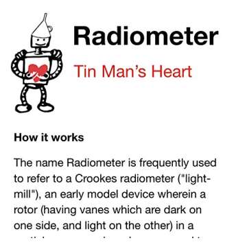Radiometer Solar Spinning Tin-Man Heart - Powered by The Sun (Free Robot Valentine's Card Included)