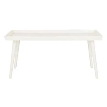 Safavieh Home Nonie Modern Antique White Tray Top Coffee Table