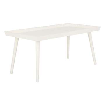 Safavieh Home Nonie Modern Antique White Tray Top Coffee Table