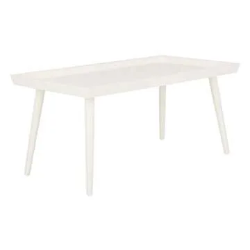 Safavieh Home Nonie Modern Antique White Tray Top Coffee Table