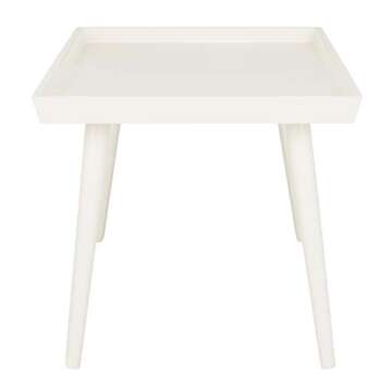 Safavieh Home Nonie Modern Antique White Tray Top Coffee Table