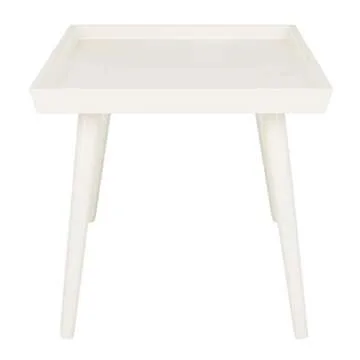 Safavieh Home Nonie Modern Antique White Tray Top Coffee Table