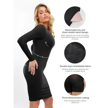 Popilush Shaper Dress: Built-in Shapewear Midi Dress