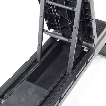 Power Systems Fitness Deck, for Cardio Workouts and Strength Training, Black/Grey - Adjustable Bench and Aerobic Step