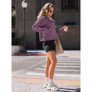 AUTOMET Cozy Zip Up Fleece Hoodie for Stylish Comfort