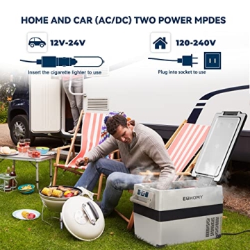 EUHOMY 12 Volt Refrigerator with Bluetooth App Control