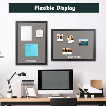 Gideal Large Bulletin Board - Durable Cork and Canvas Design