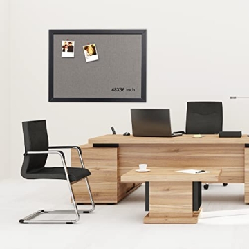 Gideal Large Bulletin Board - Durable Cork and Canvas Design