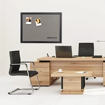 Gideal Large Bulletin Board - Durable Cork and Canvas Design