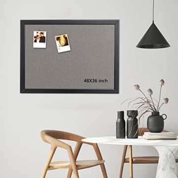 Gideal Large Bulletin Board - Durable Cork and Canvas Design