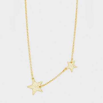 gorjana Women's Super Star Charm Necklace, 18K Gold Plated, 16 inch Strand Chain