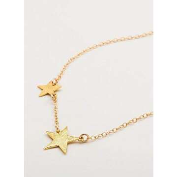 gorjana Women's Super Star Charm Necklace, 18K Gold Plated, 16 inch Strand Chain