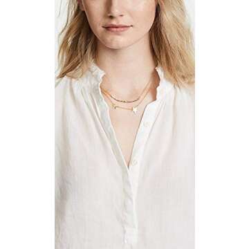 gorjana Women's Super Star Charm Necklace, 18K Gold Plated, 16 inch Strand Chain