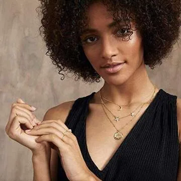 gorjana Women's Super Star Charm Necklace, 18K Gold Plated, 16 inch Strand Chain