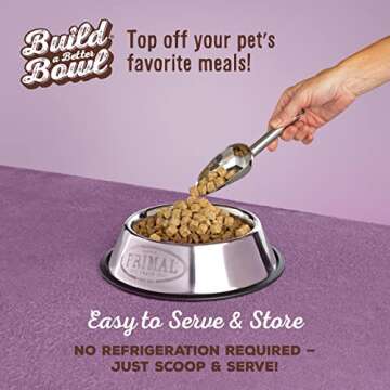 Primal Dog Food Toppers & Cat Food Toppers, Cupboard Cuts, Grain Free Meal Mixers with Probiotics, R...