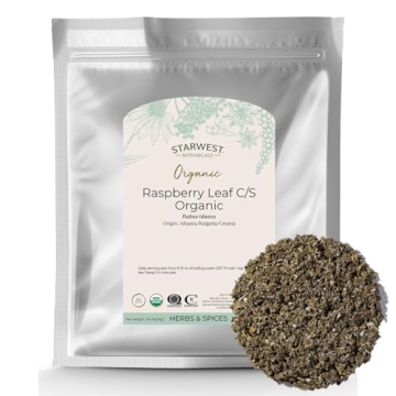 Starwest Botanicals Organic Raspberry Leaf Tea [1 Pound Bag] - Loose Leaf Herbal Remedy