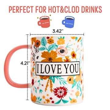 Oyiyou Floral Coffee Mug - Perfect Gift for Mom