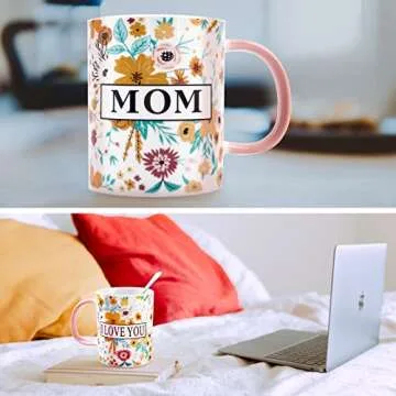Oyiyou Floral Coffee Mug - Perfect Gift for Mom